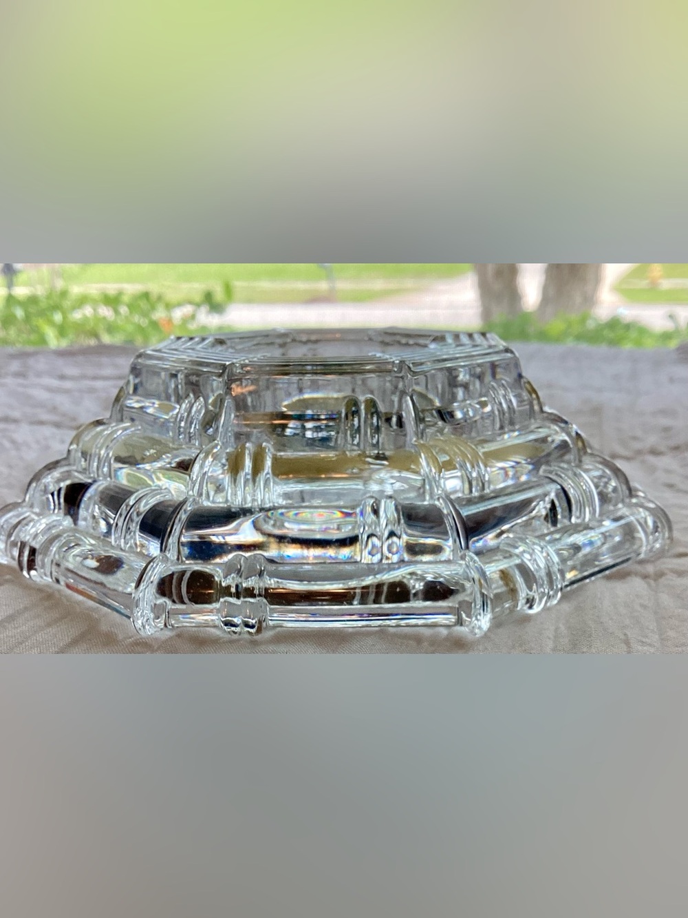 Vintage St. George Crystal 24% Lead Crystal Candleholder Made in USA 1980s-90s - Picture 4 of 15
